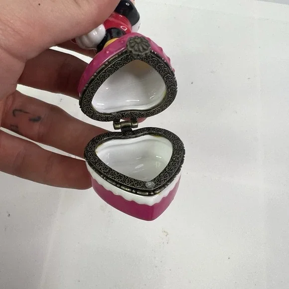 Disney Mickey Mouse February Trinket Hinged Porcelain Box NEW w/ Box - Picture 3 of 5